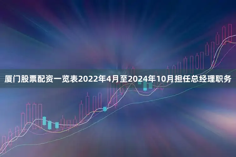 厦门股票配资一览表2022年4月至2024年10月担任总经理职务