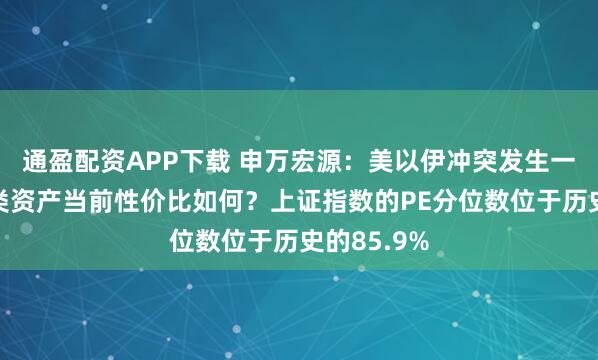 通盈配资APP下载 申万宏源:美以伊冲突发生一个月,大类资产当前性价比如何?上证指数的PE分位数位于历史的85.9%