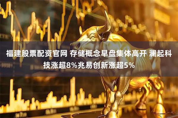 福建股票配资官网 存储概念早盘集体高开 澜起科技涨超8%兆易创新涨超5%